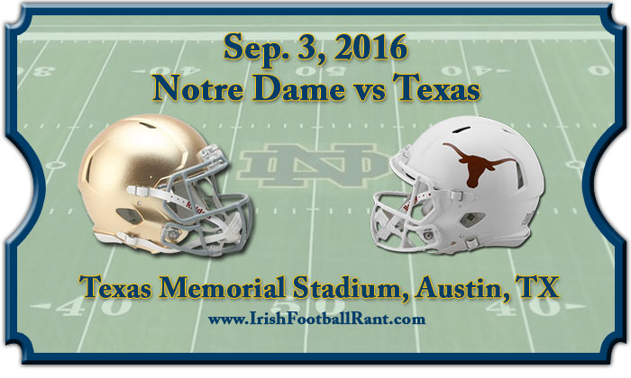 2016 Notre Dame Fighting Irish vs Texas Longhorns Football Tickets