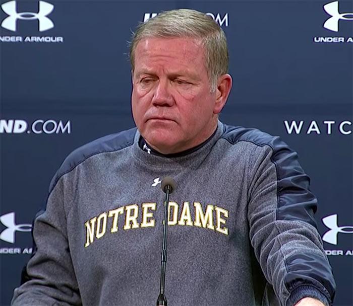 Brian Kelly VT Post Game Press