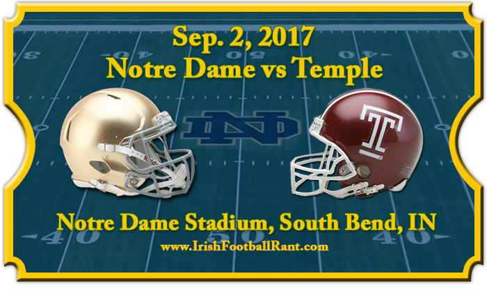 Notre Dame Fighting Irish Vs. Temple Owls Tickets