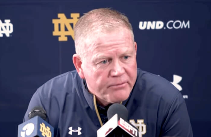 nd vs unc brian kelly press