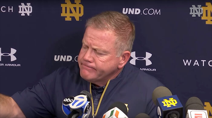 brian kelly miami post game