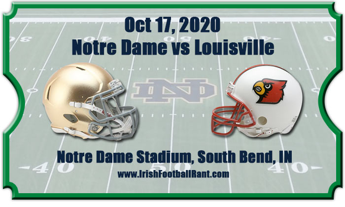 Notre Dame Fighting Irish vs Louisville Cardinals Football Tickets | 10/17/20