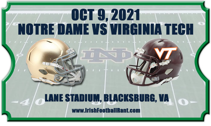 2021 Notre Dame Fighting Irish vs Virginia Tech Hokies Football Tickets