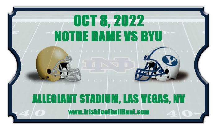 2022 Notre Dame Fighting Irish vs BYU Cougars Football Tickets
