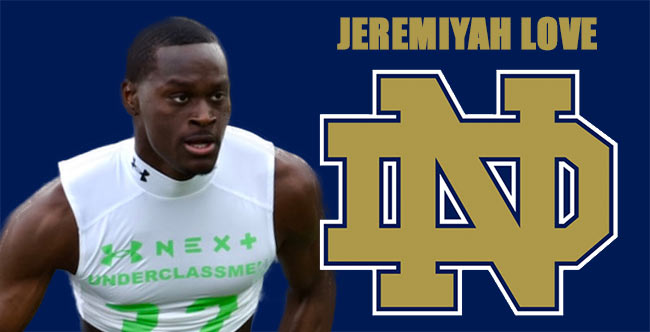 Jeremiyah Love ND Commit