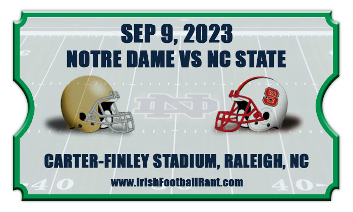 Notre Dame Fighting Irish vs NC State Wolfpack Football Tickets