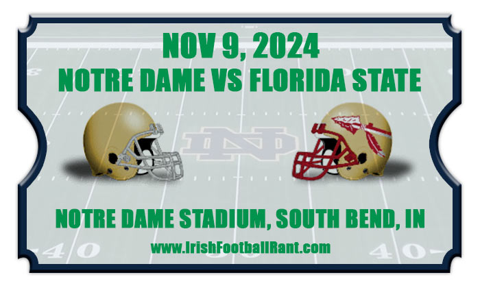 2024 Notre Dame Fighting Irish vs Florida State Seminoles Football Tickets