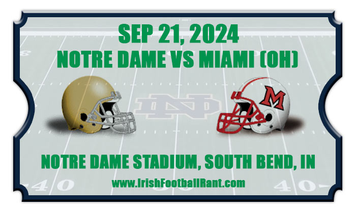 2024 Notre Dame Fighting Irish vs Miami (OH) RedHawks Football Tickets