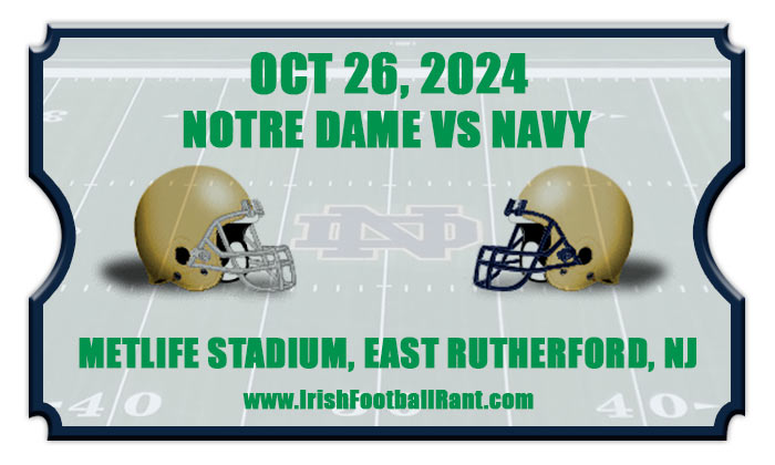 2024 Notre Dame Fighting Irish vs Navy Midshipmen Football Tickets
