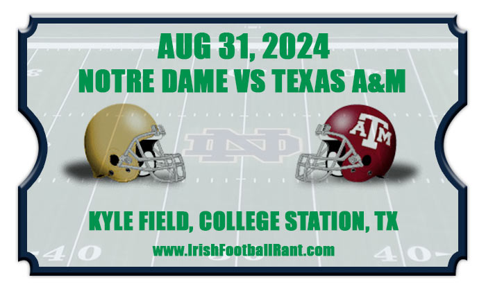 2024 Notre Dame Fighting Irish vs Texas A&M Aggies Football Tickets