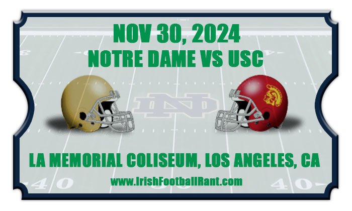 2024 Notre Dame Fighting Irish vs USC Trojans Football Tickets