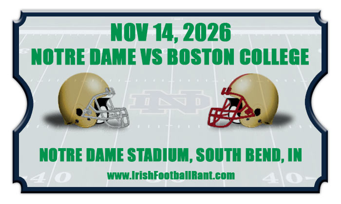2026 Notre Dame Fighting Irish vs Boston College Eagles Football Tickets
