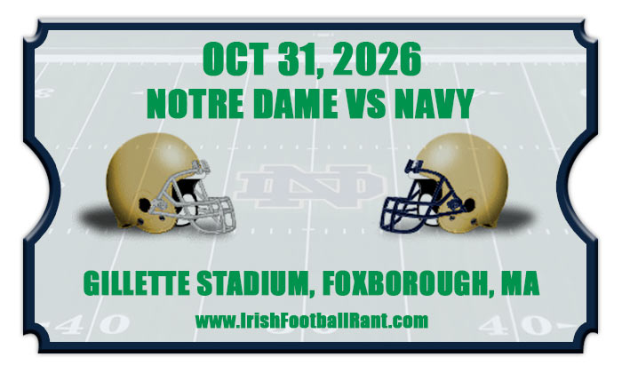 2026 Notre Dame Fighting Irish vs Navy Midshipmen Football Tickets
