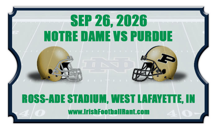 2026 Notre Dame Fighting Irish vs Purdue Boilermakers Football Tickets