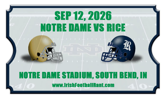 2026 Notre Dame Fighting Irish vs Rice Owls Football Tickets
