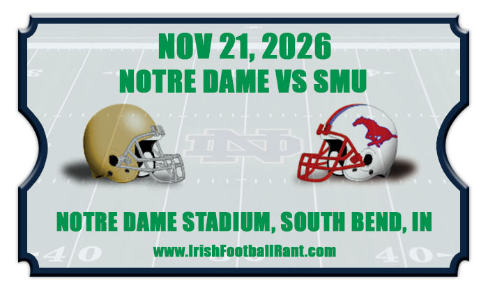 2026 Notre Dame Fighting Irish vs SMU Mustangs Football Tickets