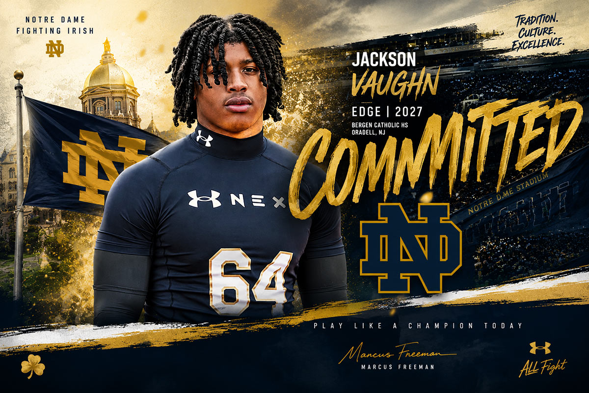 Jackson Vaughn 2027 Notre Dame Commit