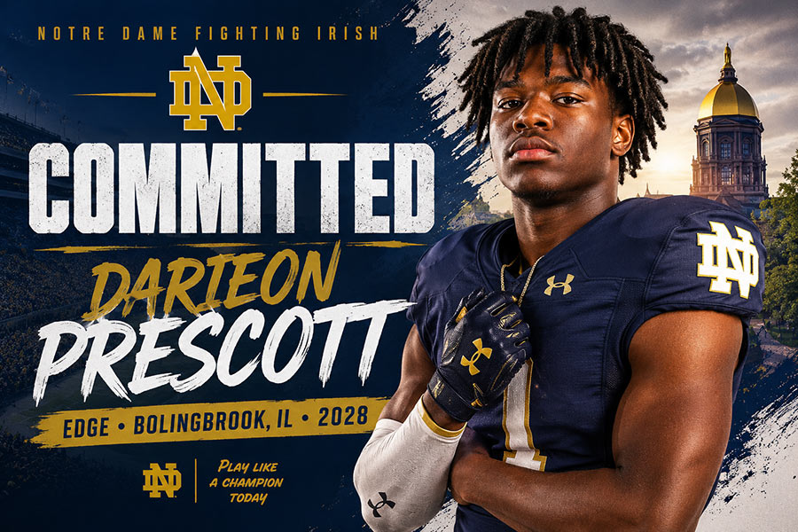 Darieon Prescott 2028 Notre Dame Football Commit