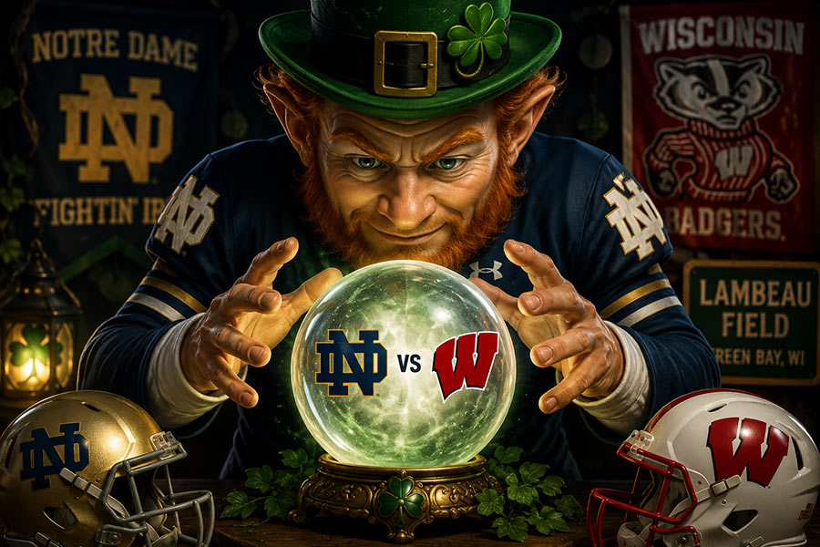 Notre Dame vs Wisconsin Predictions 2026 Shamrock Series